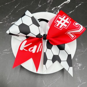 Custom Soccer bow made in your team colors. Price listed is per bow. Soccer , custom bow, team bows, Soccer bow, custom soccer bow bild 2