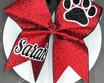 Key Glitter Custom Cheer Bows. Price listed is per individual bow. Custom Cheer Bow, Cheer Competition Bows, Custom Team Bow, Comment colors