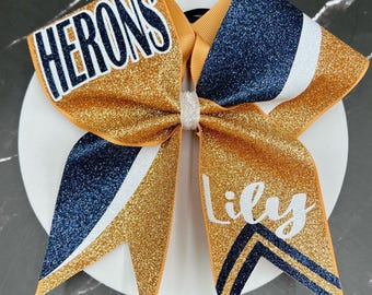 Custom Cheer Bows designed in your team colors. Price lIsted Is per Individual cheer Bow, cheer bow, team cheer bow, glitter cheer bows