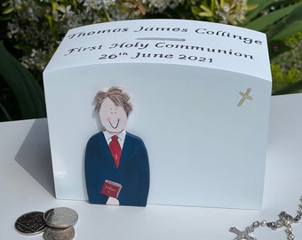 Hucha personalizada para la Primera Comunión de niños