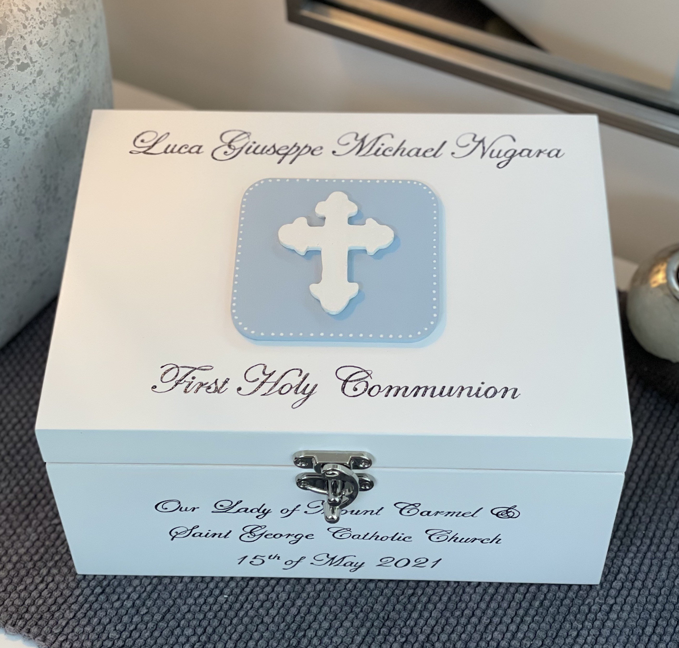 Boys Personalised First Holy Communion Keepsake Box Communion | Etsy
