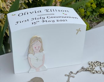 Hucha personalizada para la Primera Comunión de Niñas