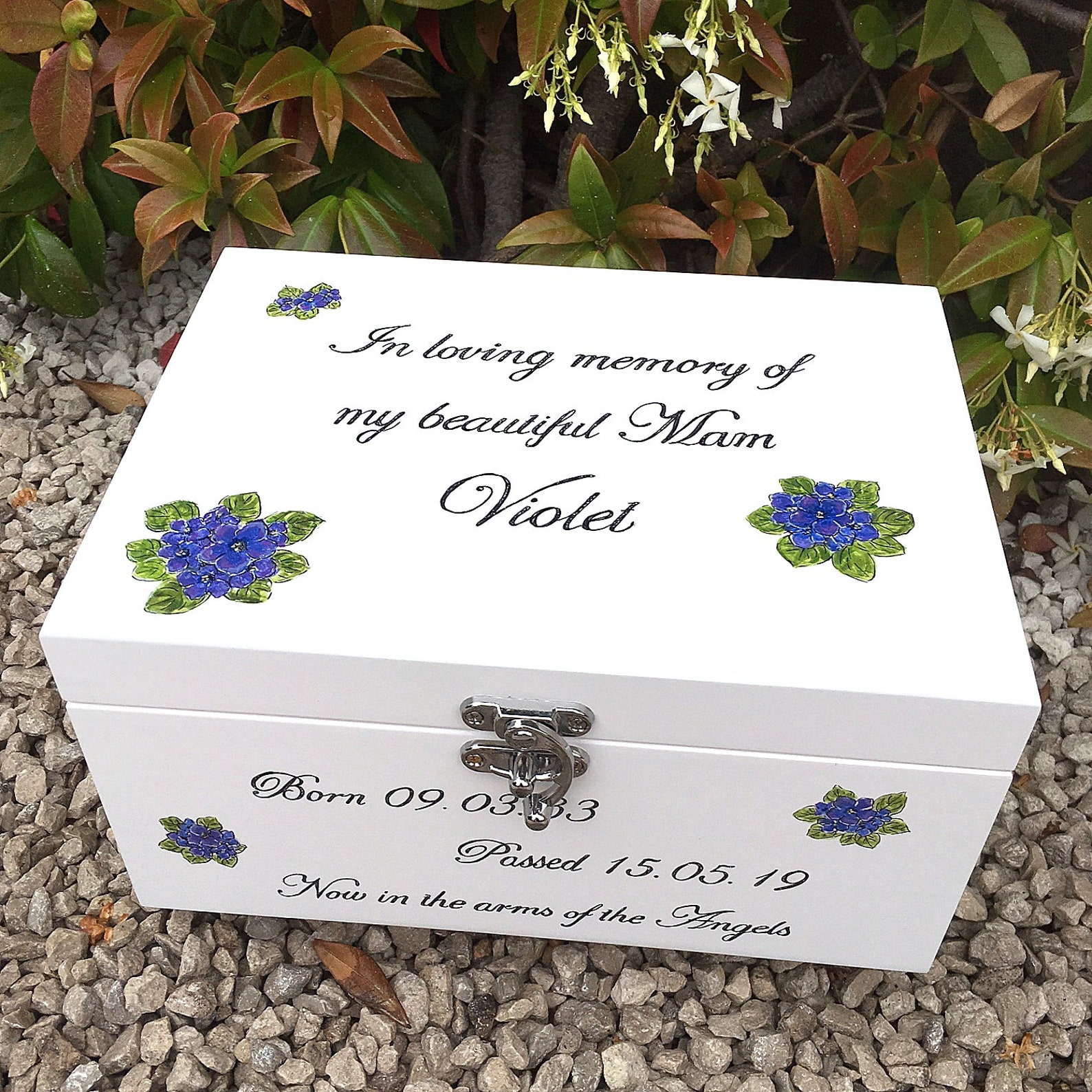 Large Wooden Bereavement Keepsake Boxes Personalised Hand Etsy