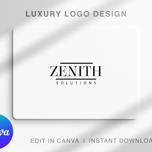 Luxury Canva Logo Template, Instant Download, Photography logo, Minimalist Logo, Premade Watermark Logo Photography, Editable Logo Template