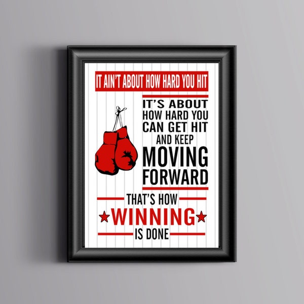 Rocky Balboa Boxing Quote Poster