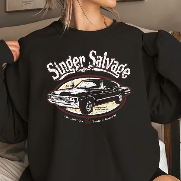 Supernatural Impala Singer Salvage SPN T-shirt Sweatshirt, Supernatural TV show Tee.