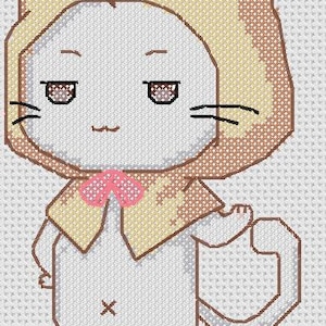 Infinity Nikki Momo Cross Stitch Pattern Two Patterns