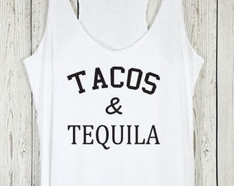 Tacos and Tequila, Tacos and Tequila Tank Top, Tequila Tank, Tacos Shirt, Workout Tank, Fitness Tank, Fitness, Yoga, Running Shirt, Gym Tank