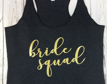 Bride Squad Tank Top, Squad, Bridal Squad, Bachelorette Party, Bridal Shower Gift, Bride, Bachelorette, Mrs Tank, Wifey Tank, Bride to Be