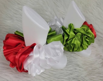 Ruffle Anklets - Christmas Ribbon Tutu Anklets - Tutu Socks - Mean One Ruffled Anklets