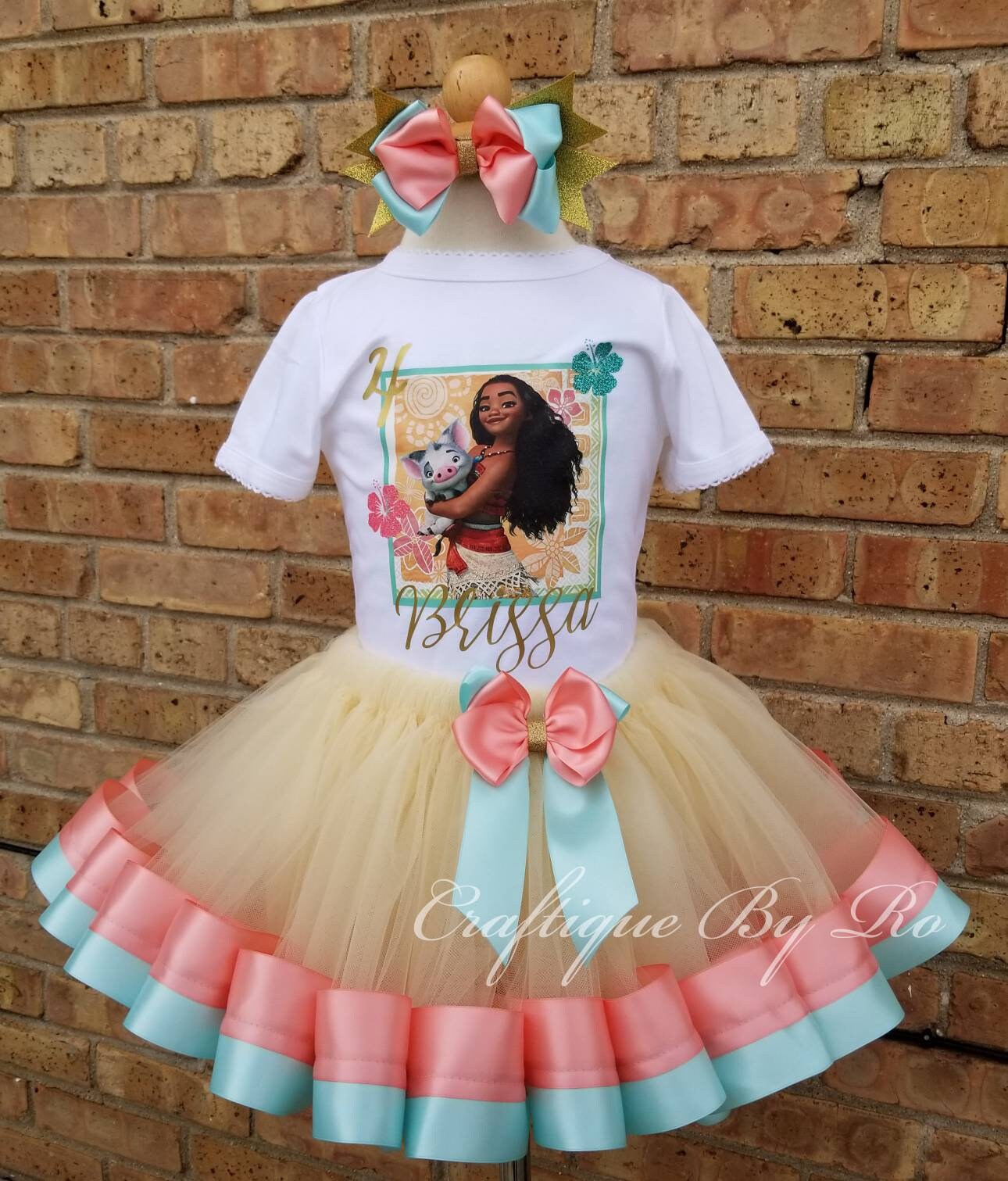 Hawaiian Tutu Set Moana Costume Birthday Outfit Birthday Etsy Hawaiian Tutu Set Moana Costume Birthday Outfit Birthday Etsy