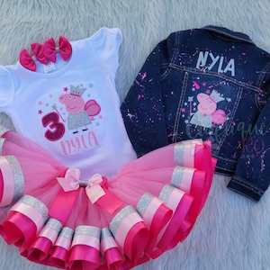 FAIRY Pig Birthday Outfit - First Birthday Outfit  -  Fairy Birthday Tutu - Pig Birthday Tutu