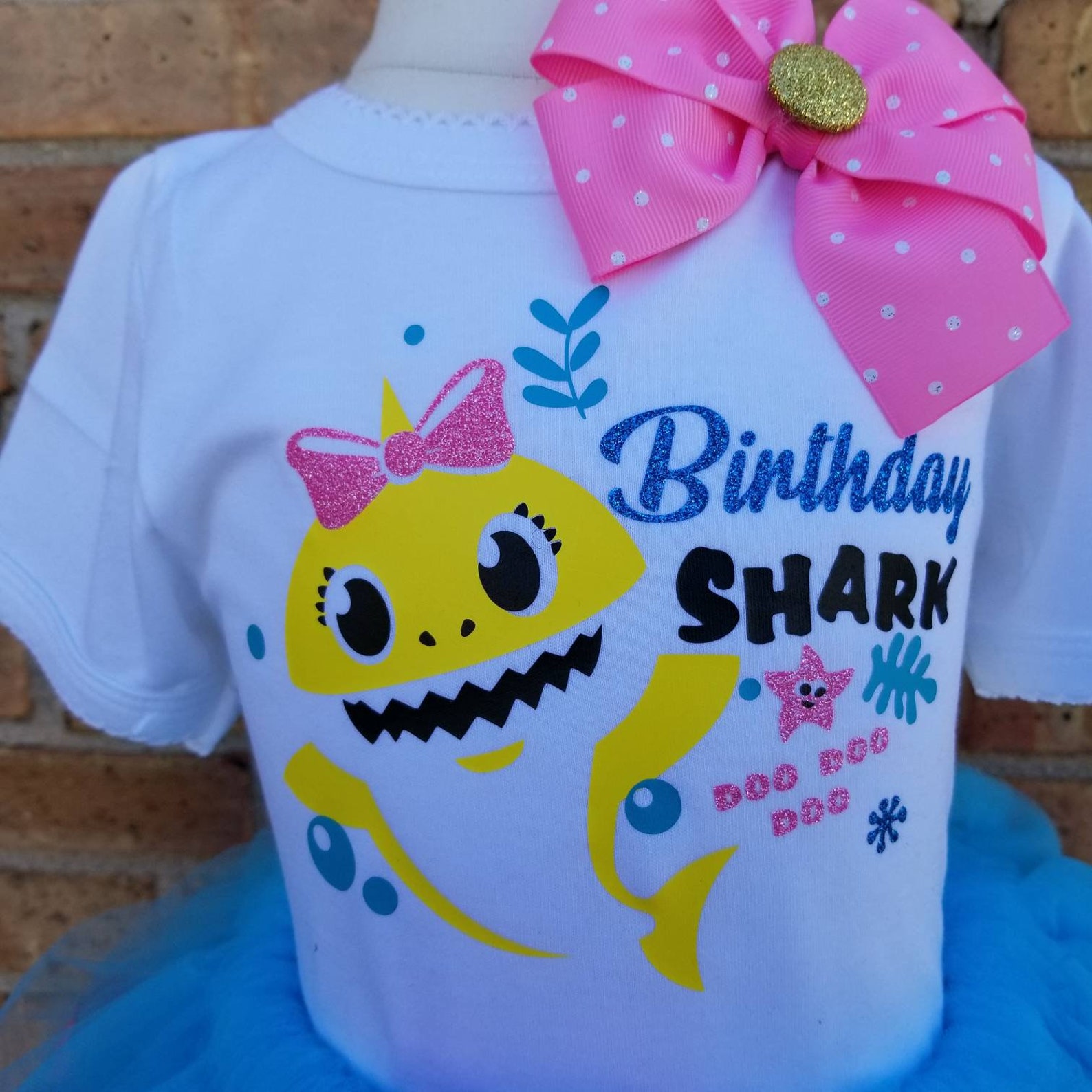 Yellow Shark Baby Birthday Outfit First Birthday Outfit Etsy
