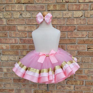 FAIRY Pig Pink and Light Pink Birthday Outfit - First Birthday Outfit  -  Fairy Birthday Tutu - Pig Birthday Tutu
