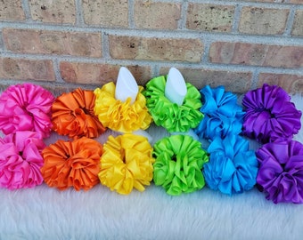 Ruffle Anklets -Rainbow Ribbon Tutu Anklets - Neon Tutu Anklets -Ruffled Anklets- Rainbow