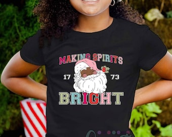 Christmas Shirt - Holiday Shirt - - Christmas Outfit- Pink Christmas - Santa Shirt - Girl Christmas Shirt -