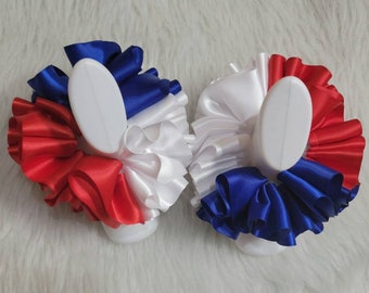 Ruffle Anklets - 4th of July Ribbon Tutu Anklets - Tutu Socks - Patriotic Ruffled Anklets
