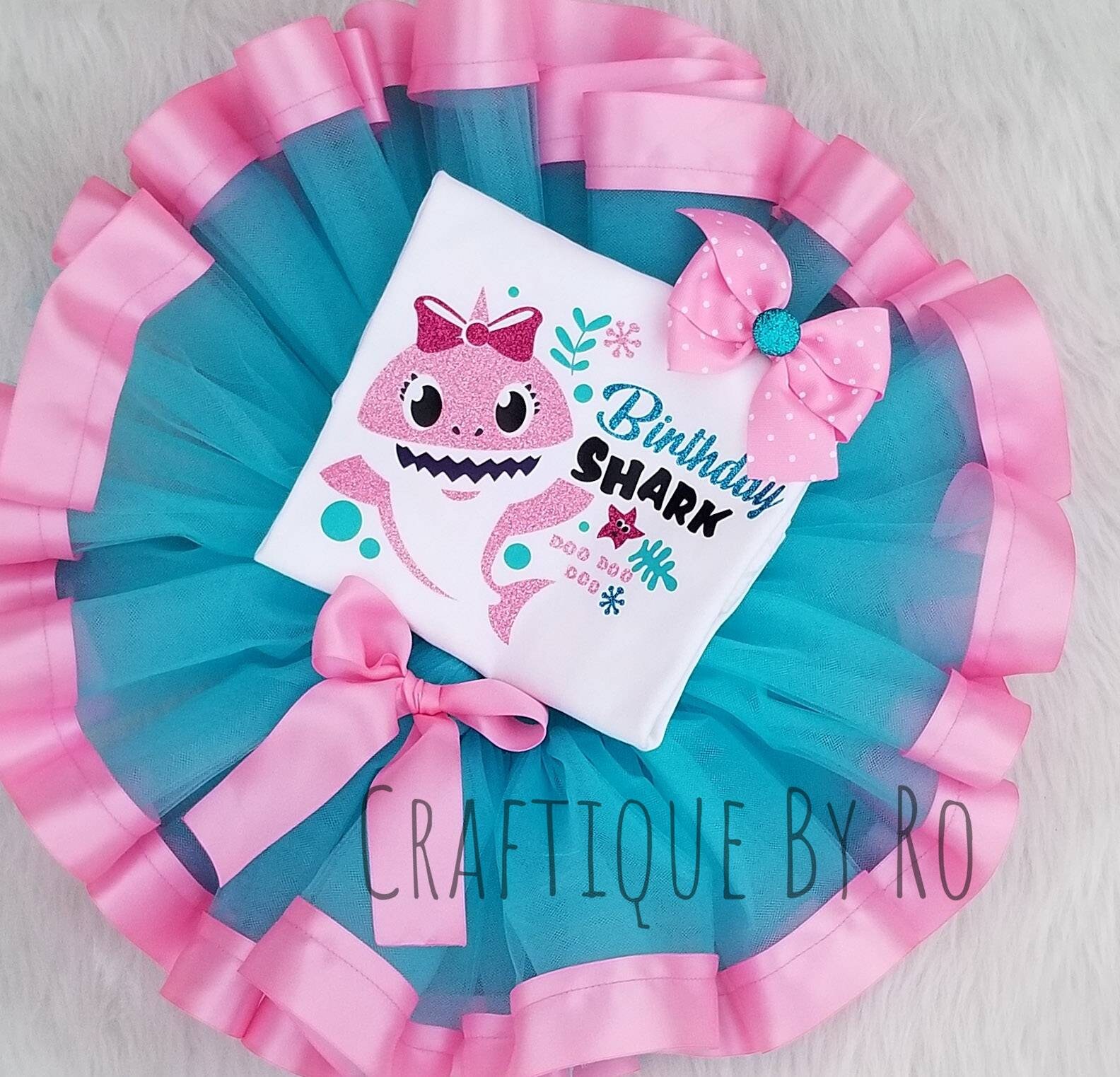 Baby shark birthday outfit girl deals