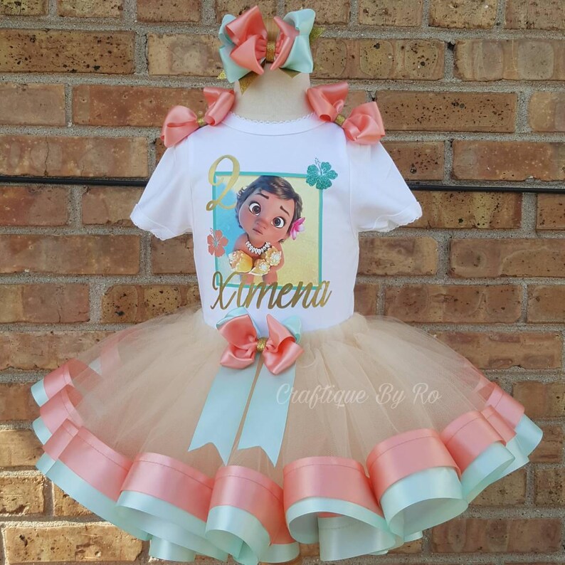 Hawaiian Tutu Set Baby Moana Tutu Set Moana Birthday Etsy