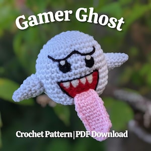 Gamer Ghost Crochet Pattern | Halloween Spirit | Video Game-Inspired Character | PDF Download | Skill Level- Intermediate