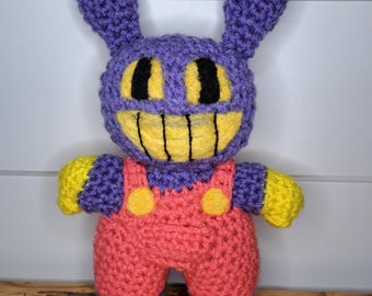 Muñeco de ganchillo Jax hecho a mano / El increíble circo digital de peluche
