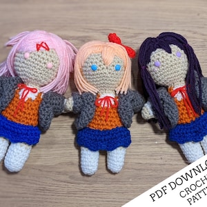 Crochet Pattern |  Poetry Club Japanese School Girl | Intermediate Pattern | Digital PDF Download