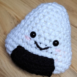 Rice Ball | Onigiri Amigurumi | Soft Crochet Toy Food Plush | Free Shipping in USA