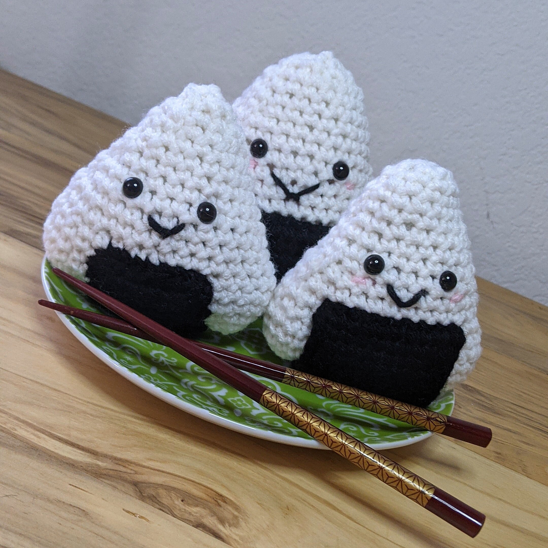 Rice Ball Onigiri Amigurumi Soft Crochet Toy Food Plush Etsy