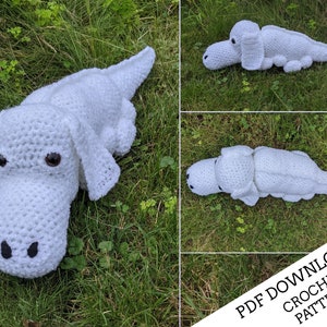 CROCHET PATTERN: The White Luck Dragon | Intermediate Skill Level | Plush Pattern | PDF Download