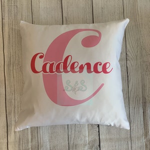 Nursery Pillow, Baby Girl Pillow, Personalized Baby Gift, Name Pillow, Baby Shower Gift, Baby Girl Gift, Baby Pillow, Nursery Throw Pillow