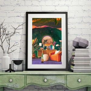 Dormatory (Collage Art, Trippy Art, Vintage Art, Surreal Wall Art, Architectural Art, Art Print, Surreal Landscape)