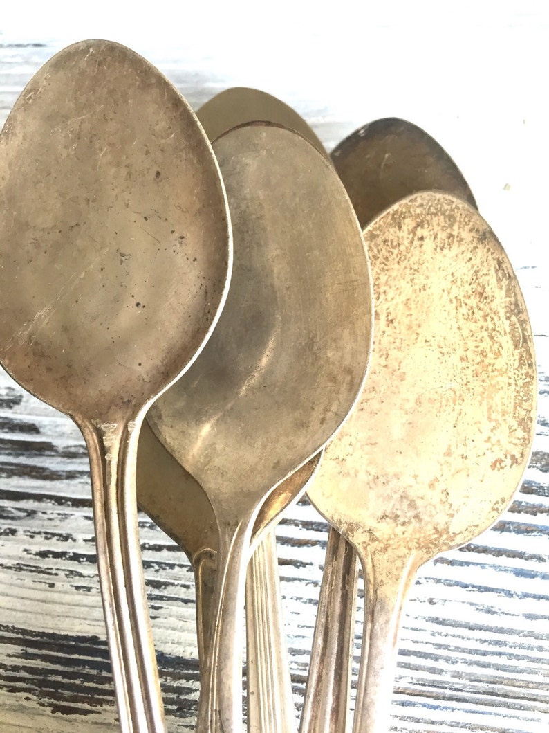 Silver Plated Spoons for Crafts Flat Spoon Flattened Spoon Etsy