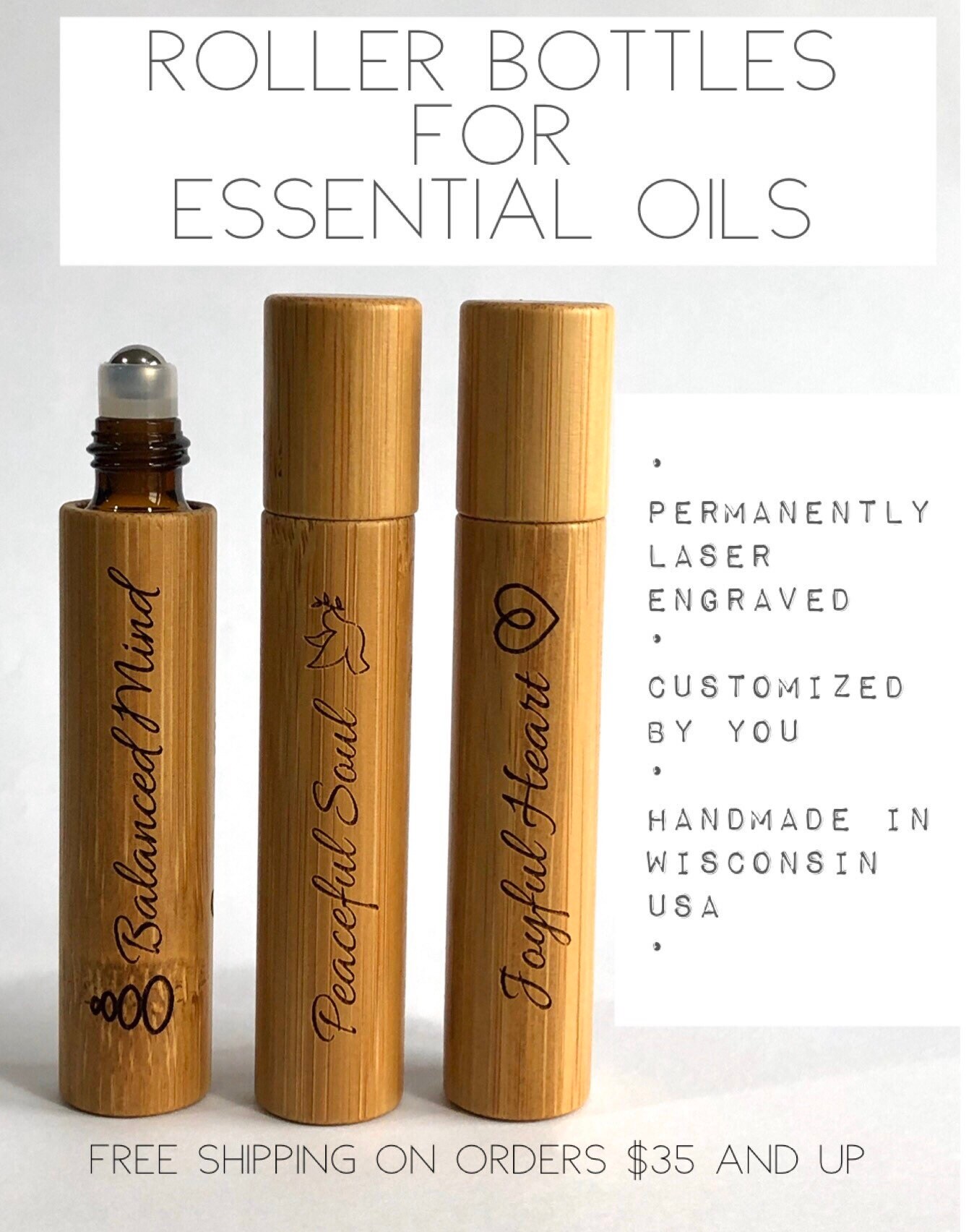 Roller Bottle for Essential Oils Empty Roll On Bottles Etsy