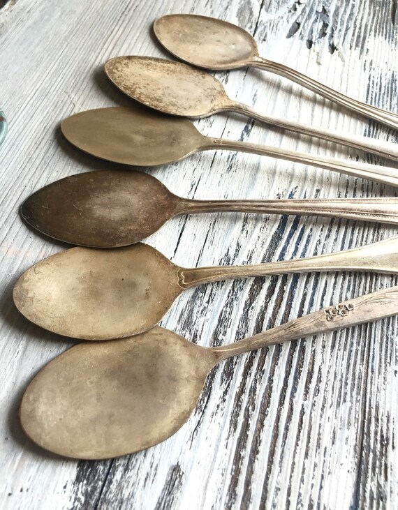 Silver Plated Spoons for Crafts Flat Spoon Flattened Spoon Etsy