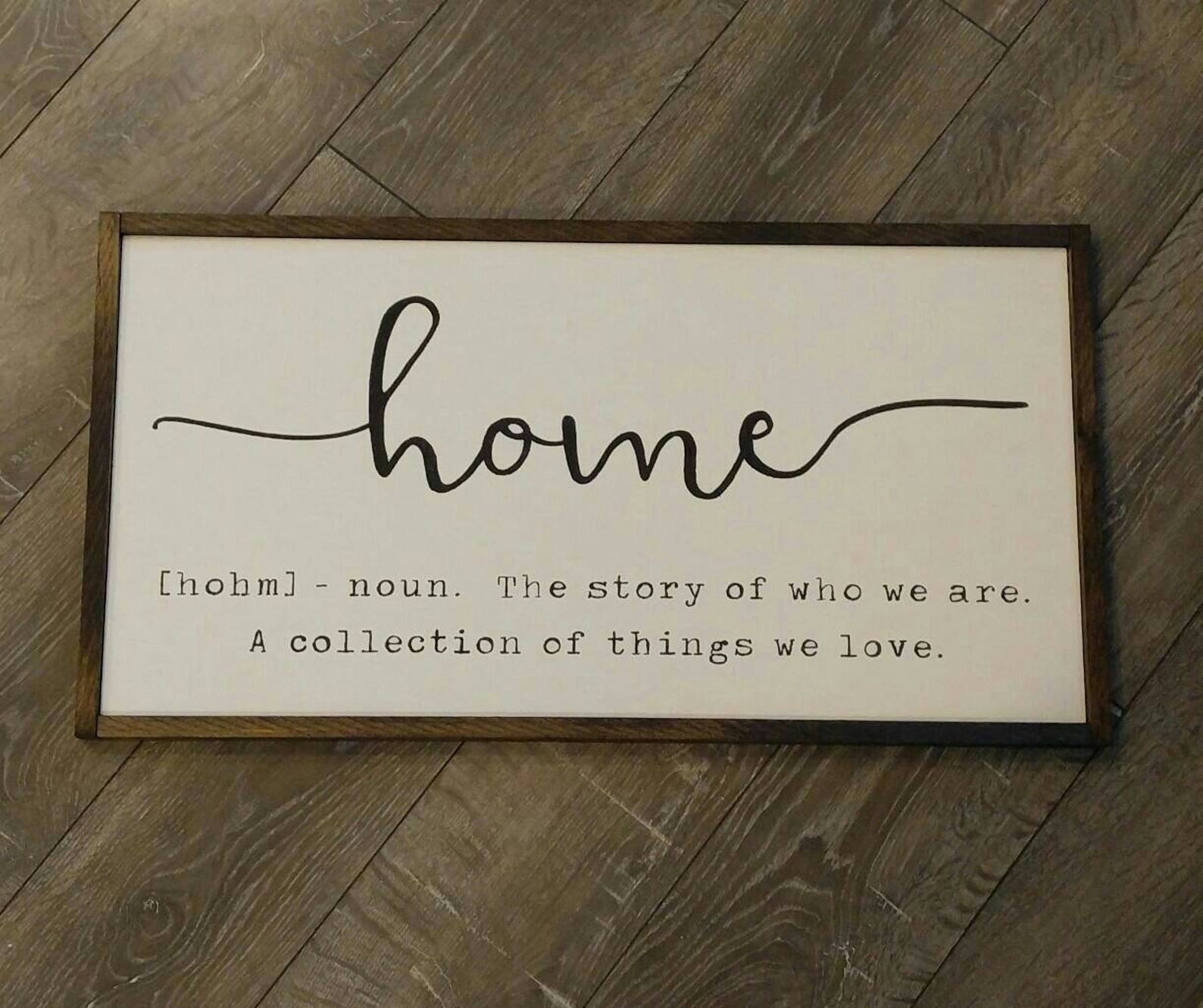 Home Farmhouse Definition Sign / Noun / Wooden Rustic Sign Etsy