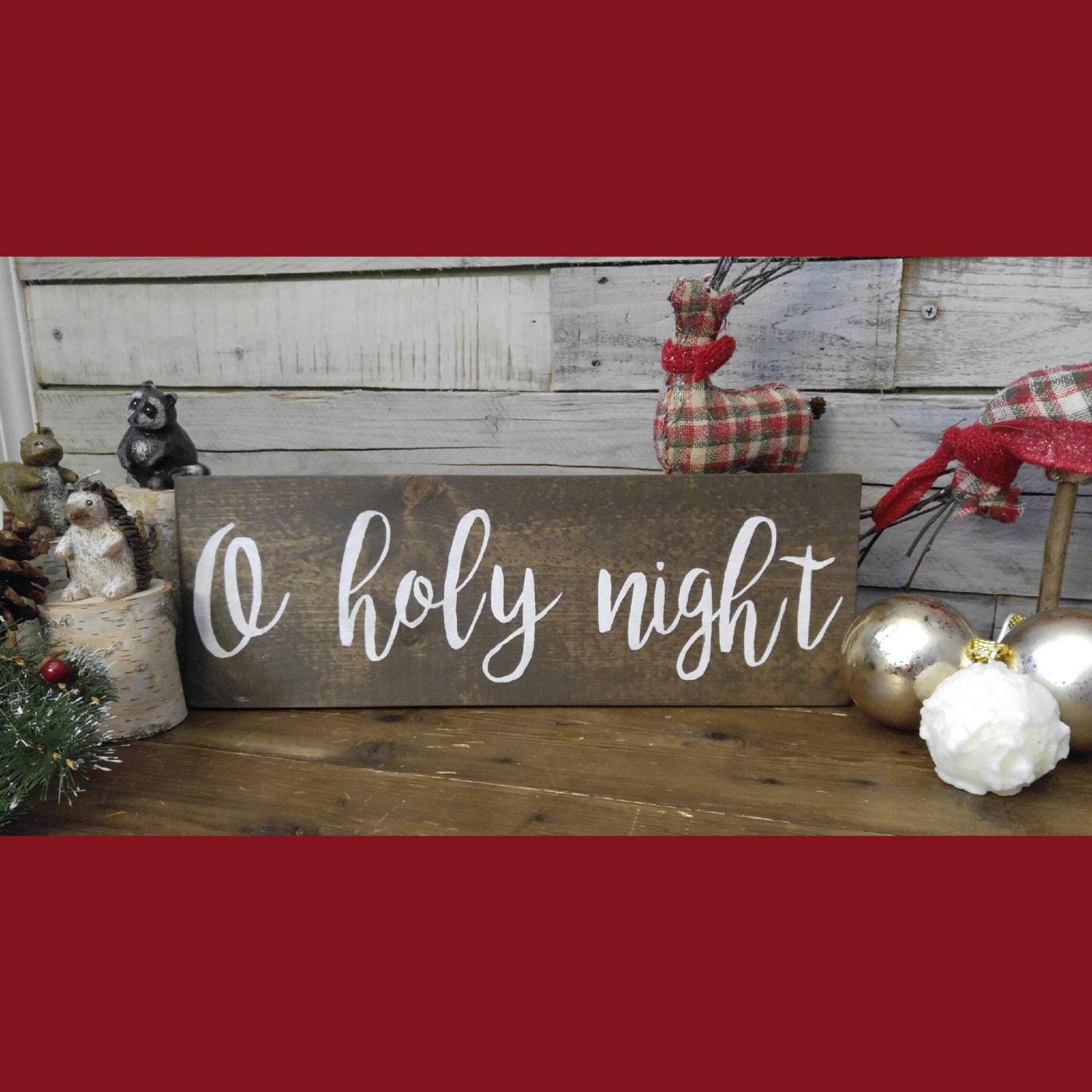 Oh Holy Night I 11x16 inch Wood Sign