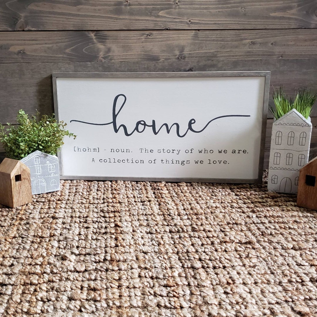 Home Farmhouse Definition Sign / Noun / Wooden Rustic Sign 13 X 26