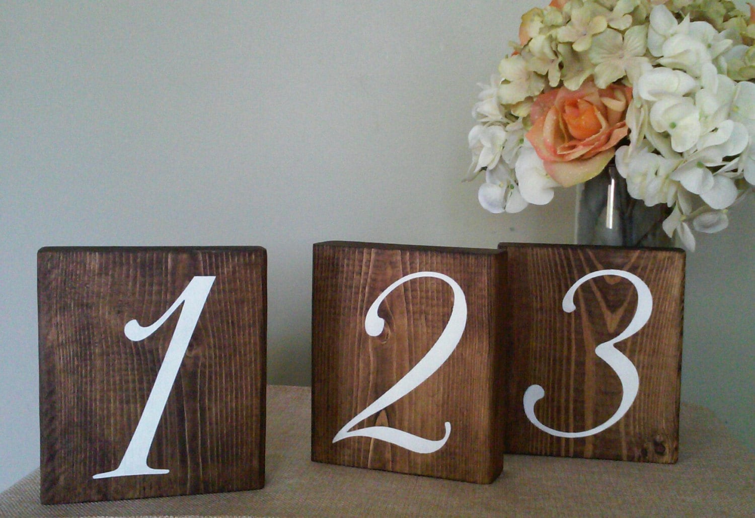 Wooden Rustic Wedding Table Number