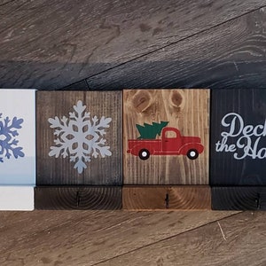 Christmas Rustic Wood Mantle Stocking Holders 8 x 6 Decor ORIGINAL/ CUSTOM/Xmas/Holiday image 4