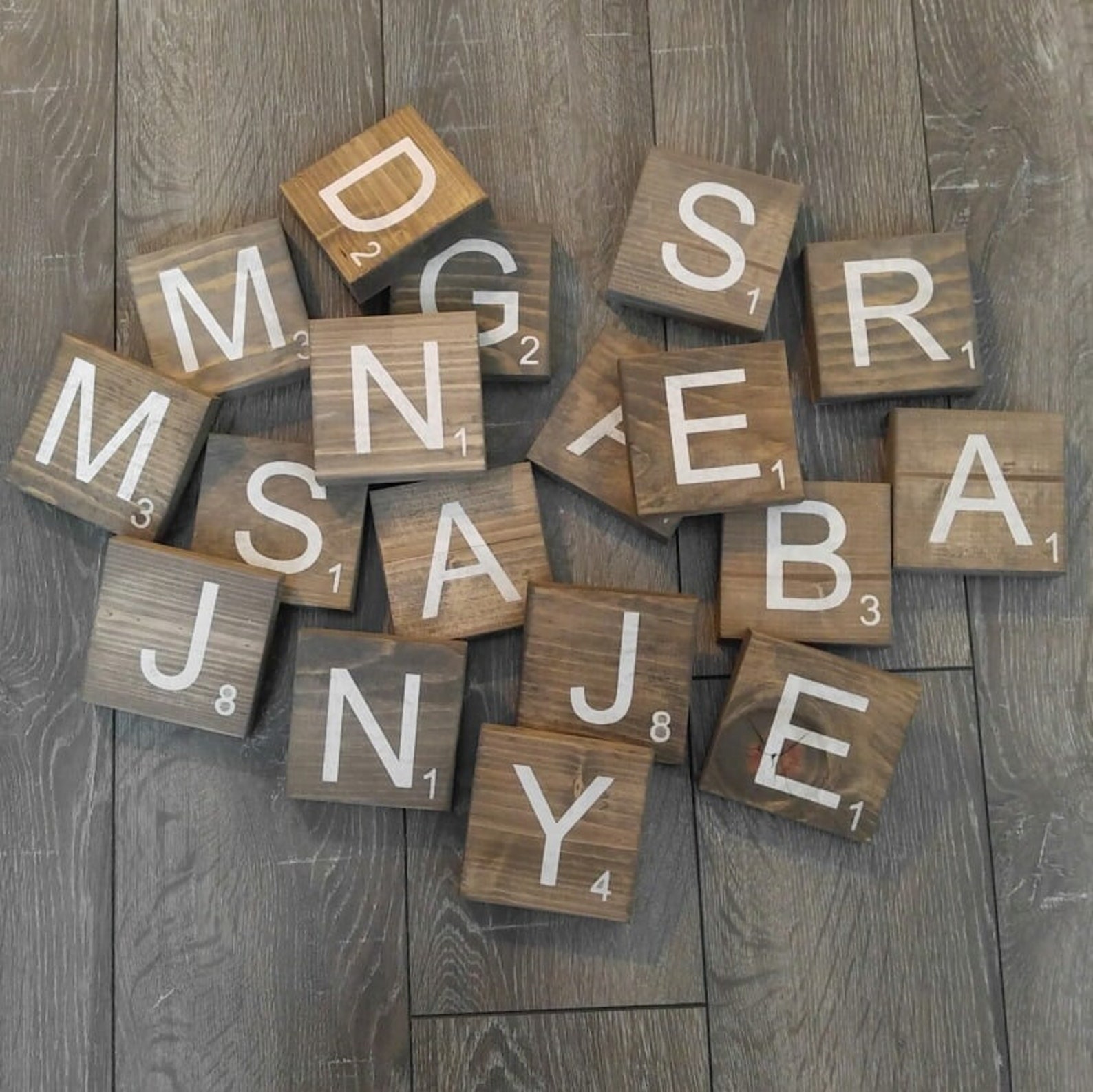 Scrabble Tile Wall Art / Scrabble Tiles / CUSTOM Colors/ Etsy