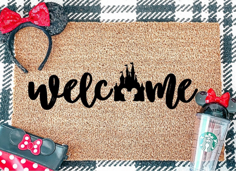 Disney Doormat / Disney Mat / Disney Home Decor Etsy
