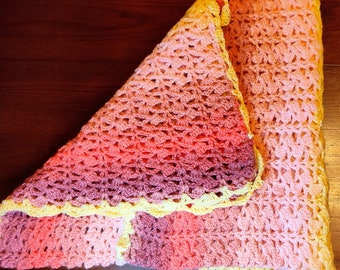 Light Handmade Baby Blanket In Color Strawberry Shortcake