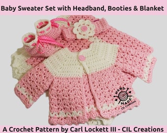 Baby Sweater Set Crochet Pattern