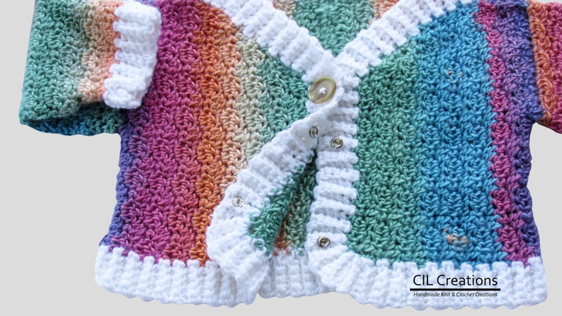 Colorful Newborn Baby Cardigan image 5