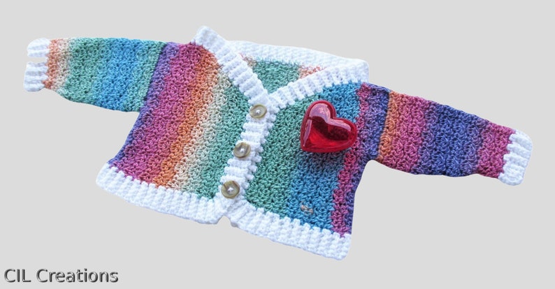 Colorful Newborn Baby Cardigan image 2