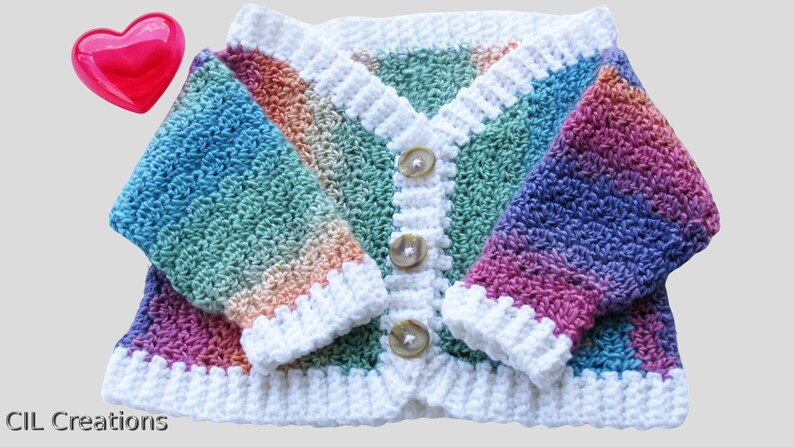 Colorful Newborn Baby Cardigan image 1