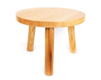 Plant Stool - Sits 10" Diameter - Sits 7.5" Off The Ground - Modern Mid Century -  Excludes Pot - BEECH WOOD