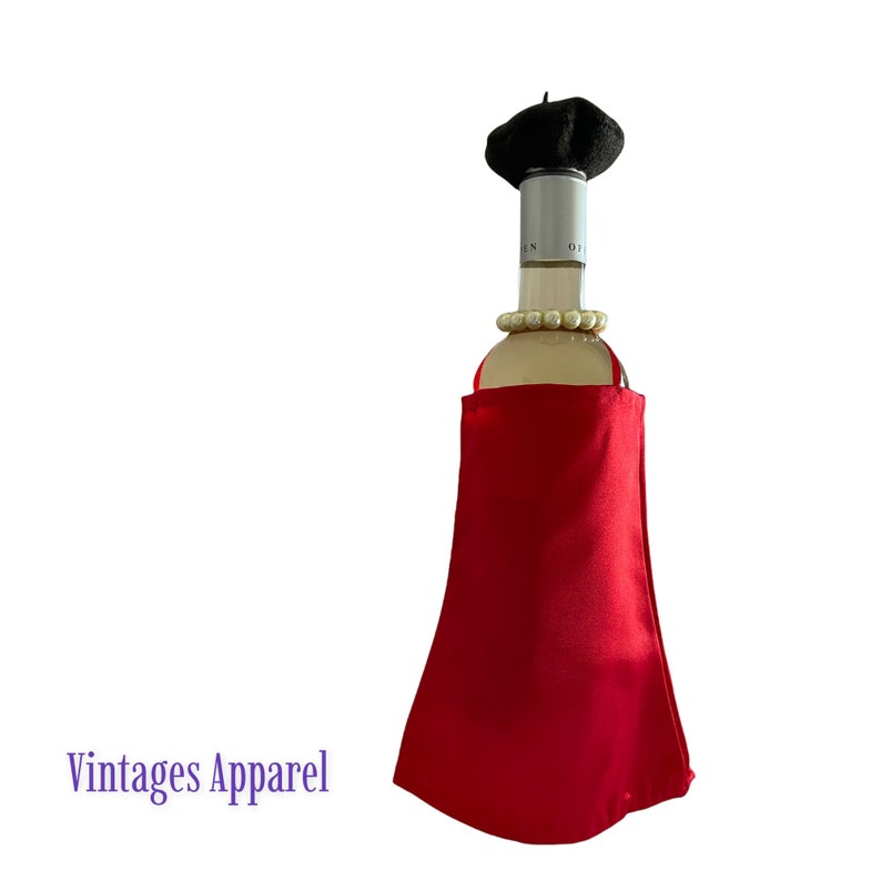Red Black and White Wine Bottle Cover Etsy Canada