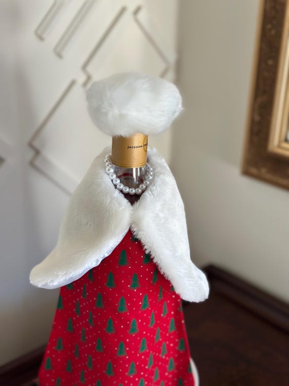 red dress wine bottle Suit Wine Bottle Cover Wine Bottle Pouch Sweater Red Wine Bottle Cover Cheongsam Wine Cover
