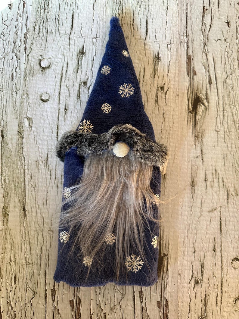 Gnome Wine Bottle Cover, Christmas Wizard Table Centrepiece, Holiday